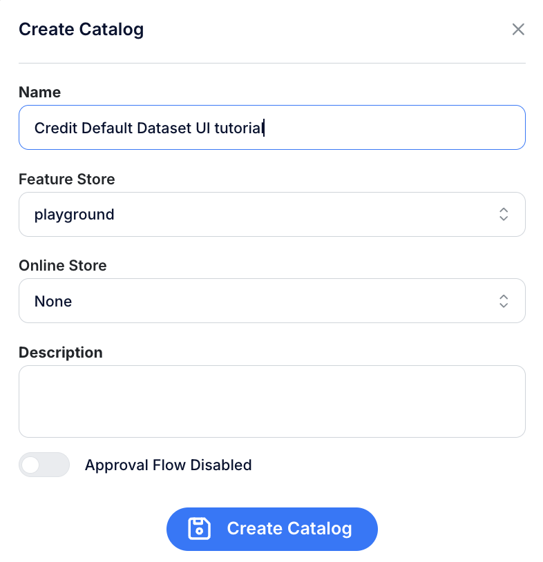 Create Catalog