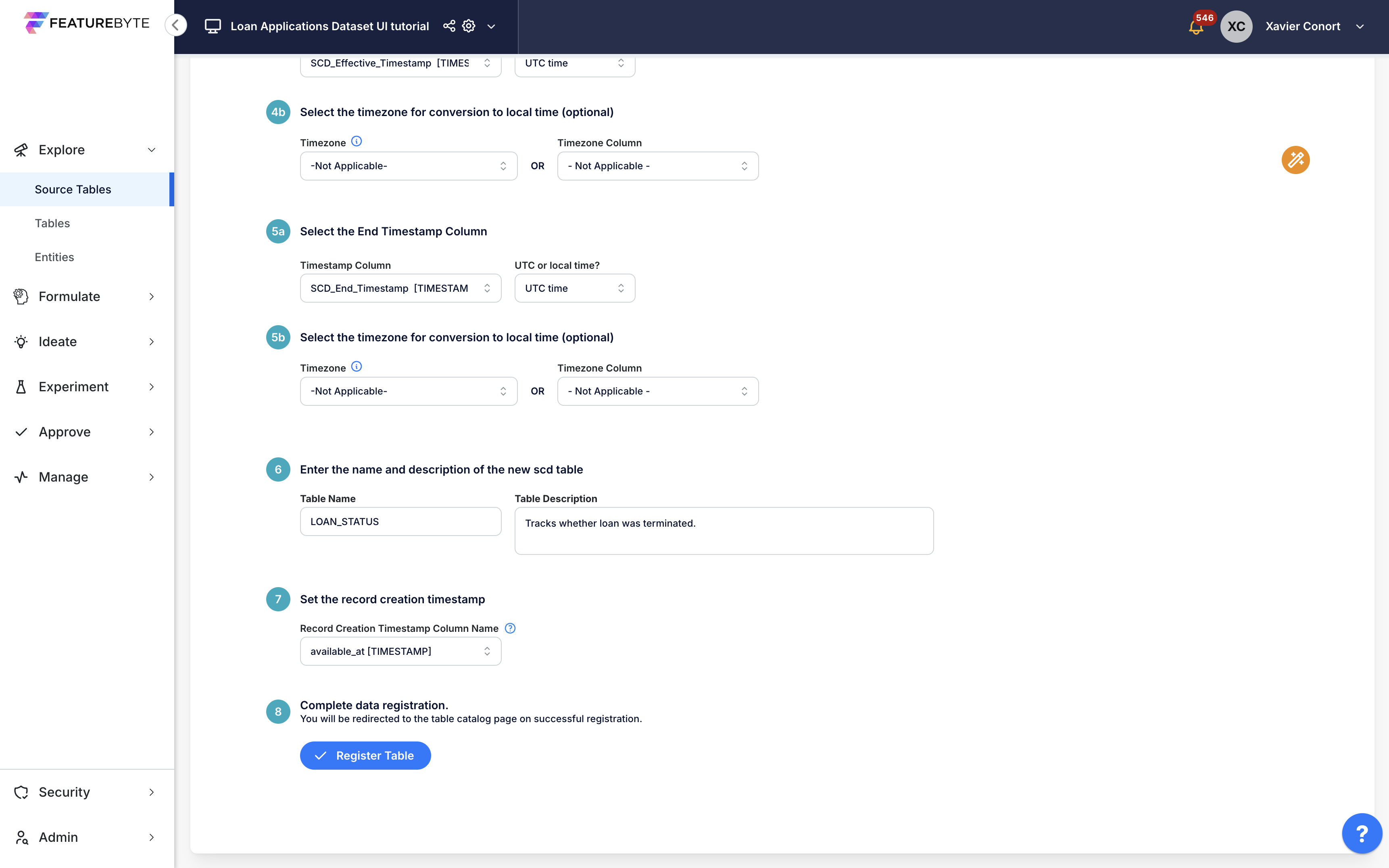 Register LOAN_STATUS