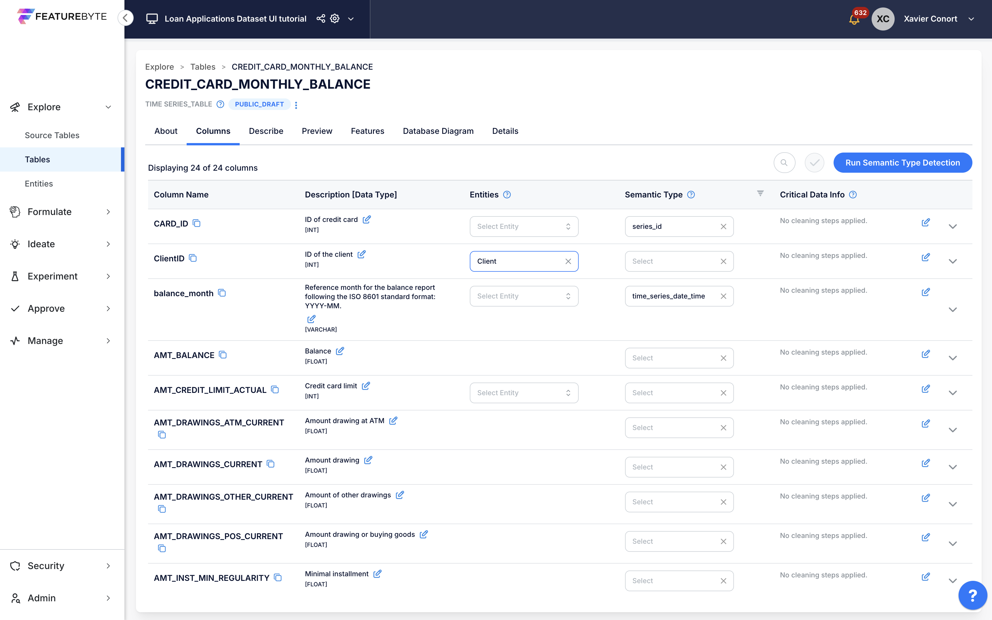 Register Entities In Table