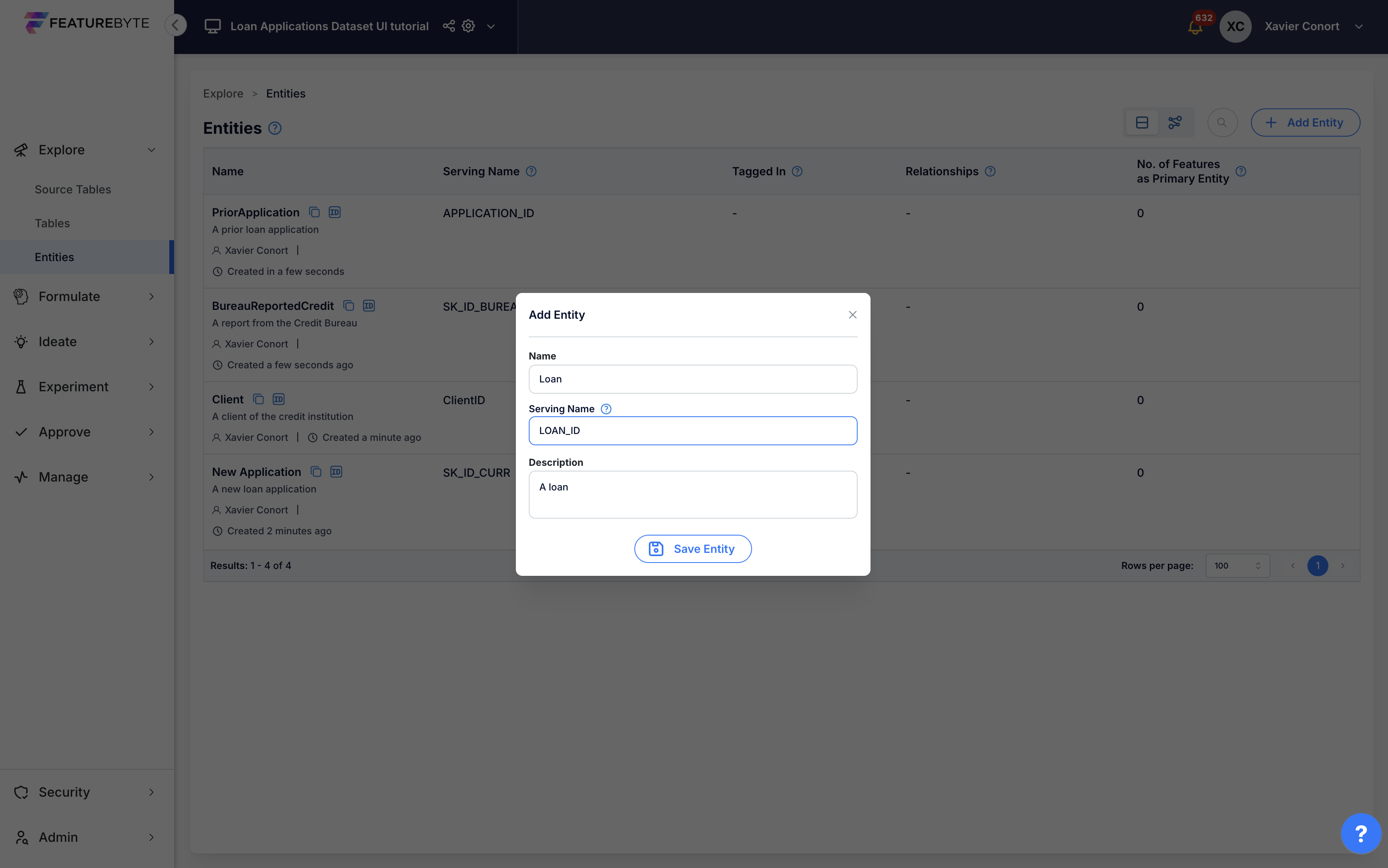 Register Entities