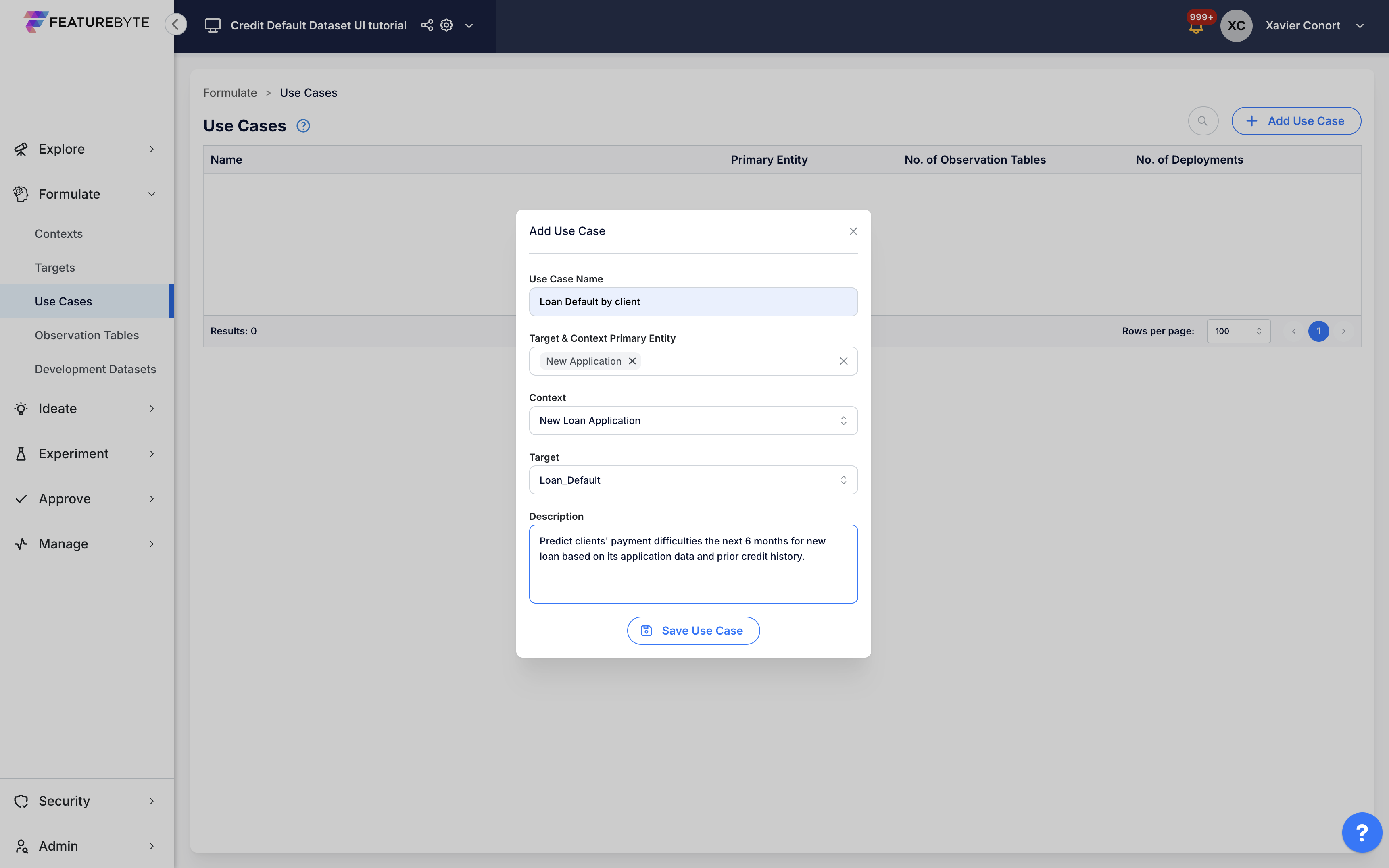 Create Use Case