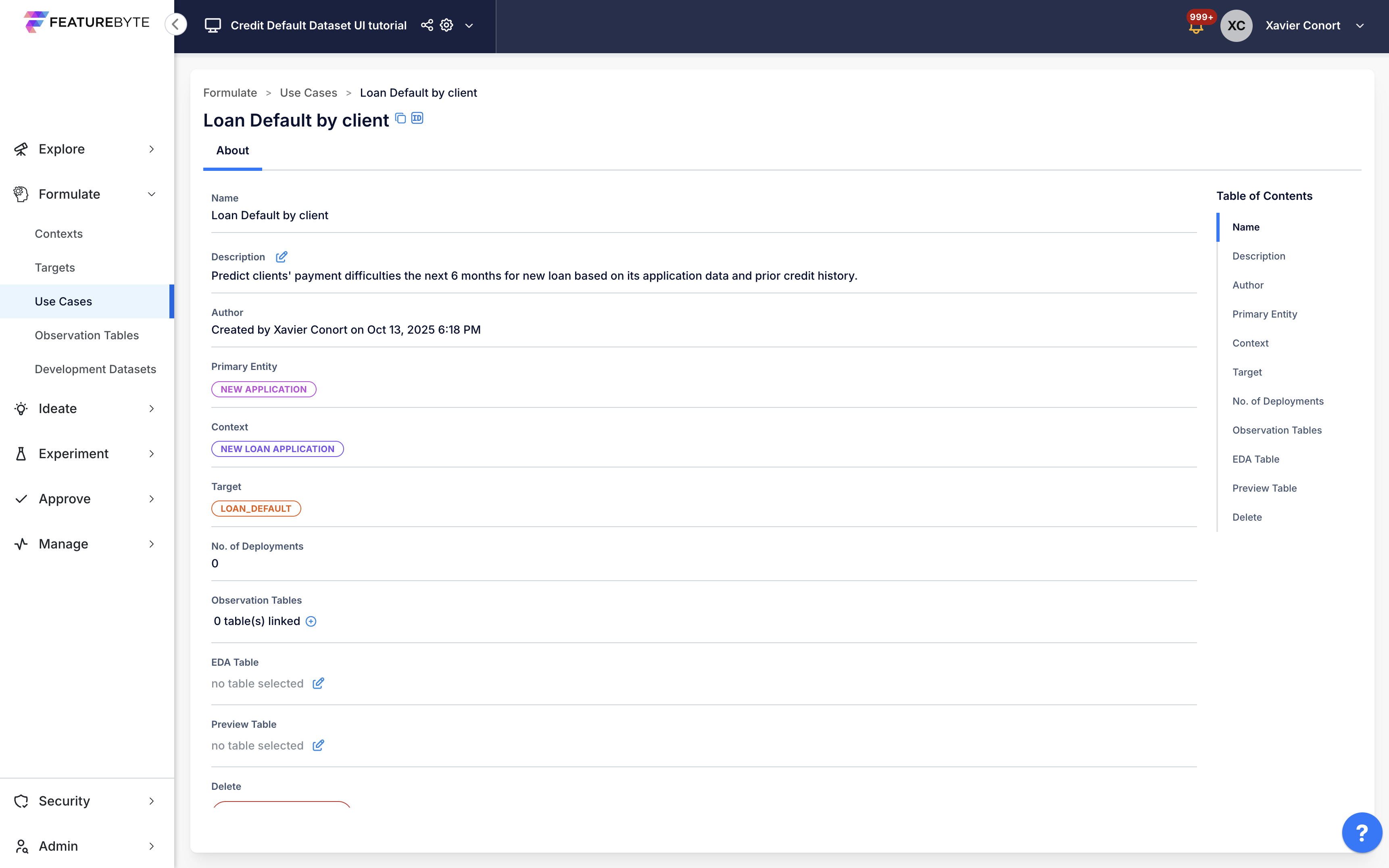 Use Case Catalog