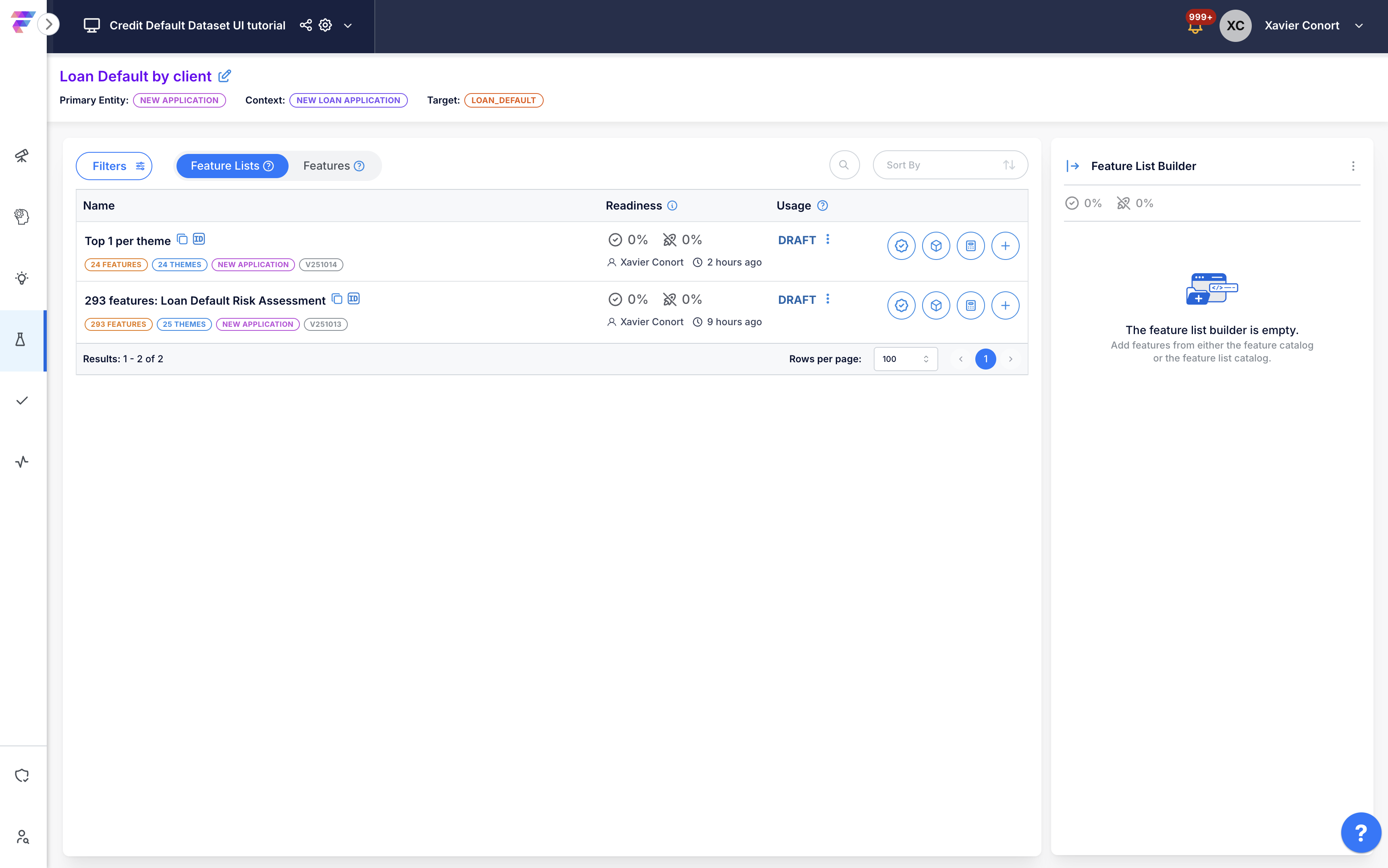Catalog view