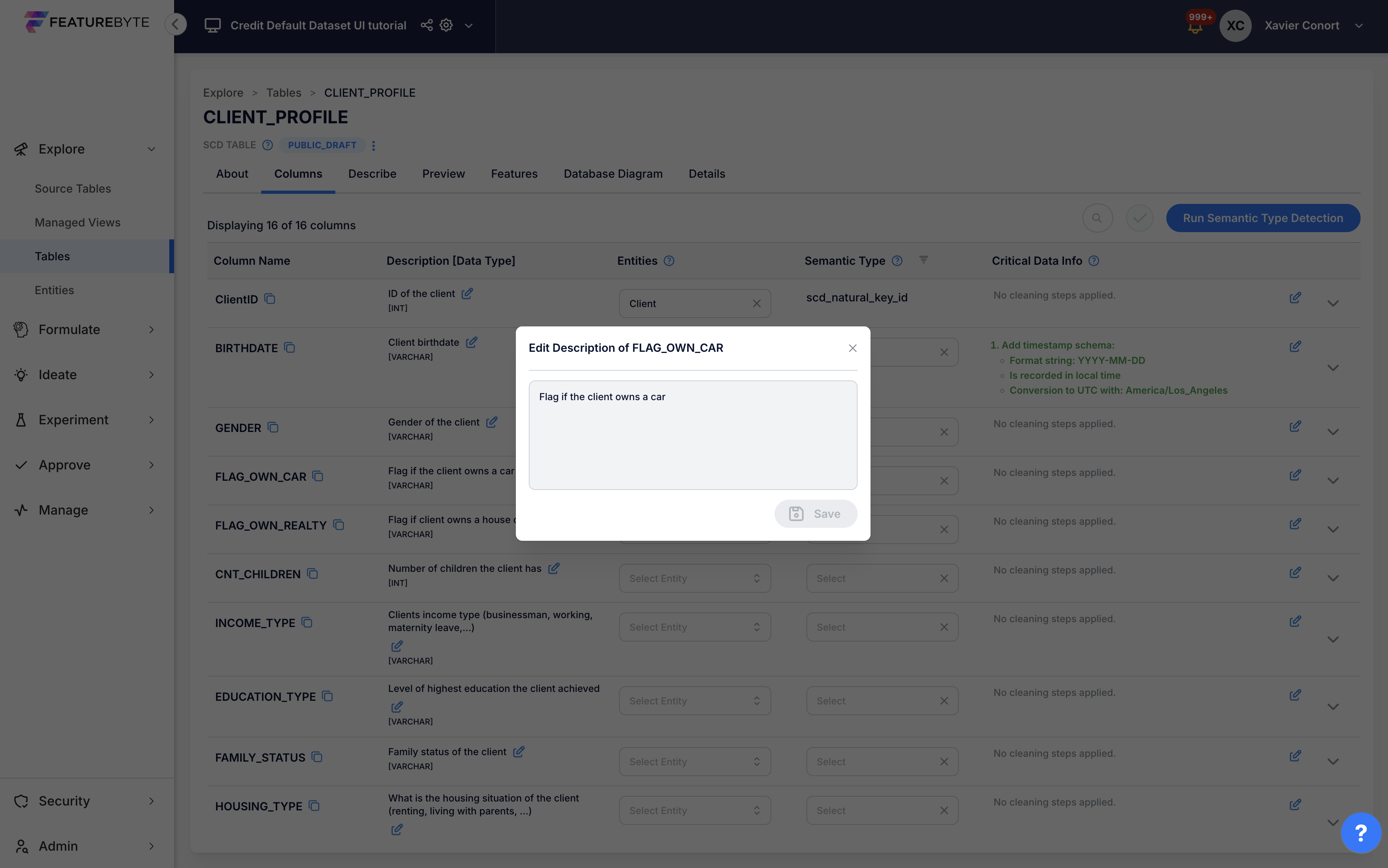 Column Description Edit