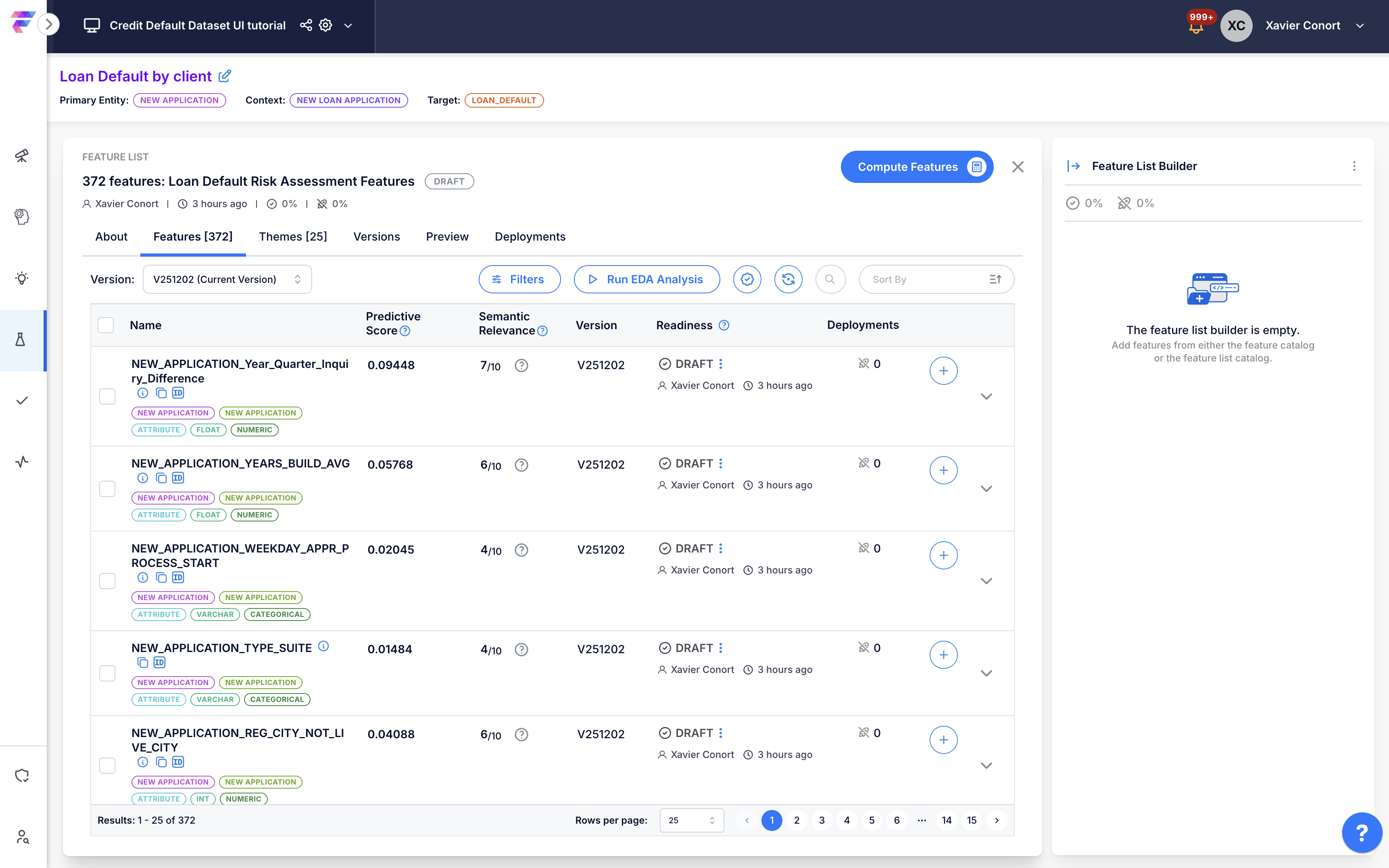 Feature tab